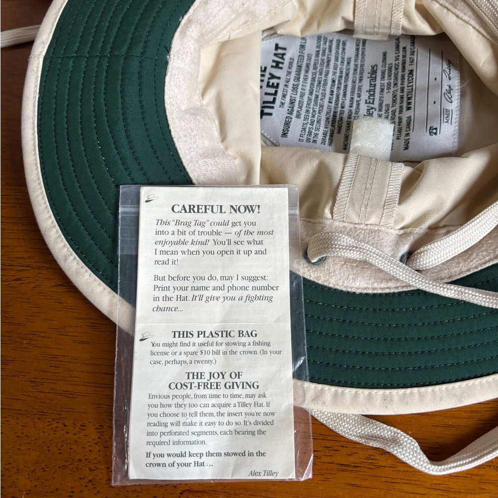 NWOT Tilley Endurables LT5 Airflo Hat Made in Canada Khaki Olive MMIII - Picture 10 of 11